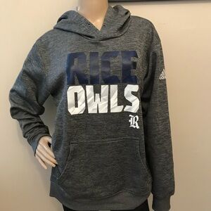 adidas Rice Owls Hoodie Fleece Sz M